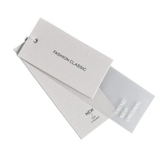 Luxury Clothing Shoes Retail Hand Tag PVC & Paper Hang Tags for MID